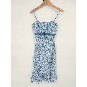 Vintage Rocket Candy Dress Blue Floral Y2K Padded Cottagecore Babydoll Small USA